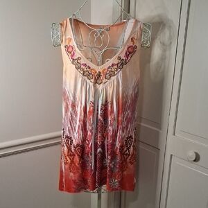 Madison Multicolor Embroidered Tank Top